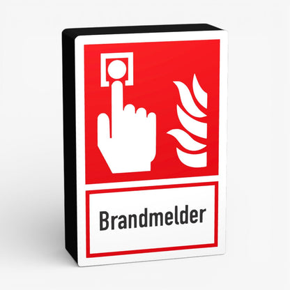 Brandmelder Rechteck Feuerwehrzeichen Lampe