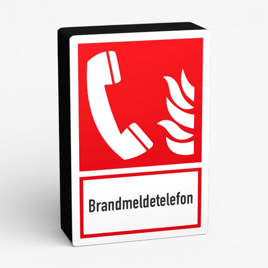 Brandmeldetelefon Rechteck Feuerwehrzeichen Lampe