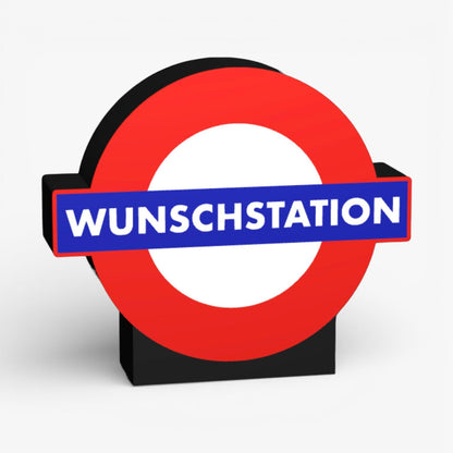 Personalisierte London Underground Station Lampe
