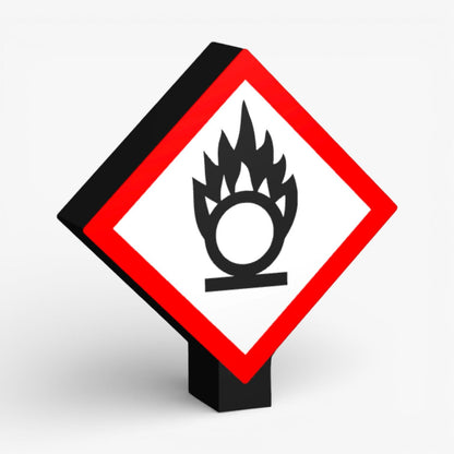 Flamme über einem Kreis GHS-Kennzeichnungen Lampe