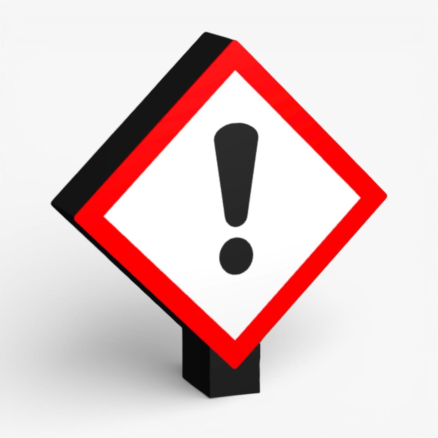 Dickes Ausrufezeichen-Symbol GHS-Kennzeichnungen Lampe