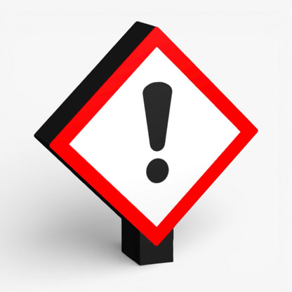 Dickes Ausrufezeichen-Symbol GHS-Kennzeichnungen Lampe