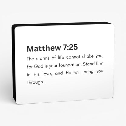 Matthew 7:25 Bibelverse Lampe