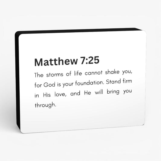 Matthew 7:25 Bibelverse Lampe