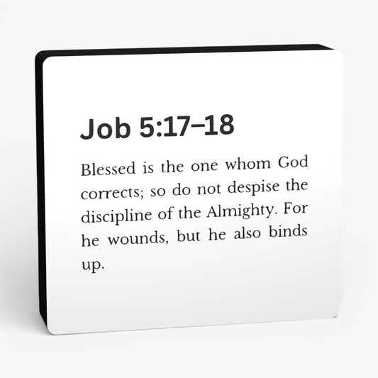 Job 5:17-18 Bibelverse Lampe