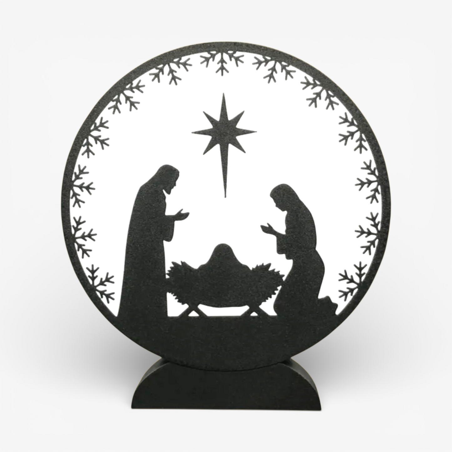 Krippe mit Nonnen Rund Kirche Lampe