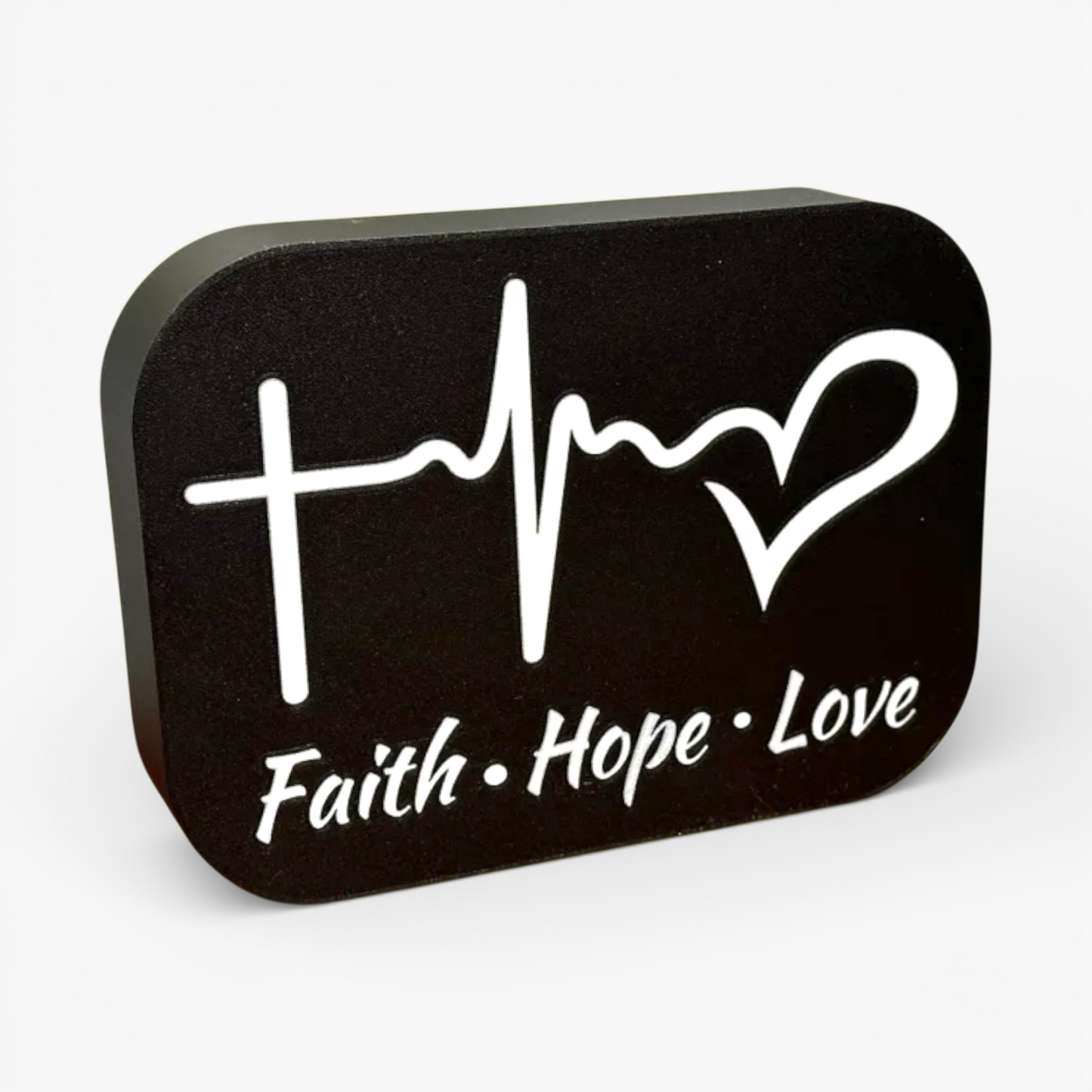 Faith Hope Love Kirche Lampe