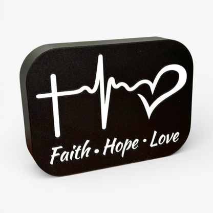 Faith Hope Love Kirche Lampe