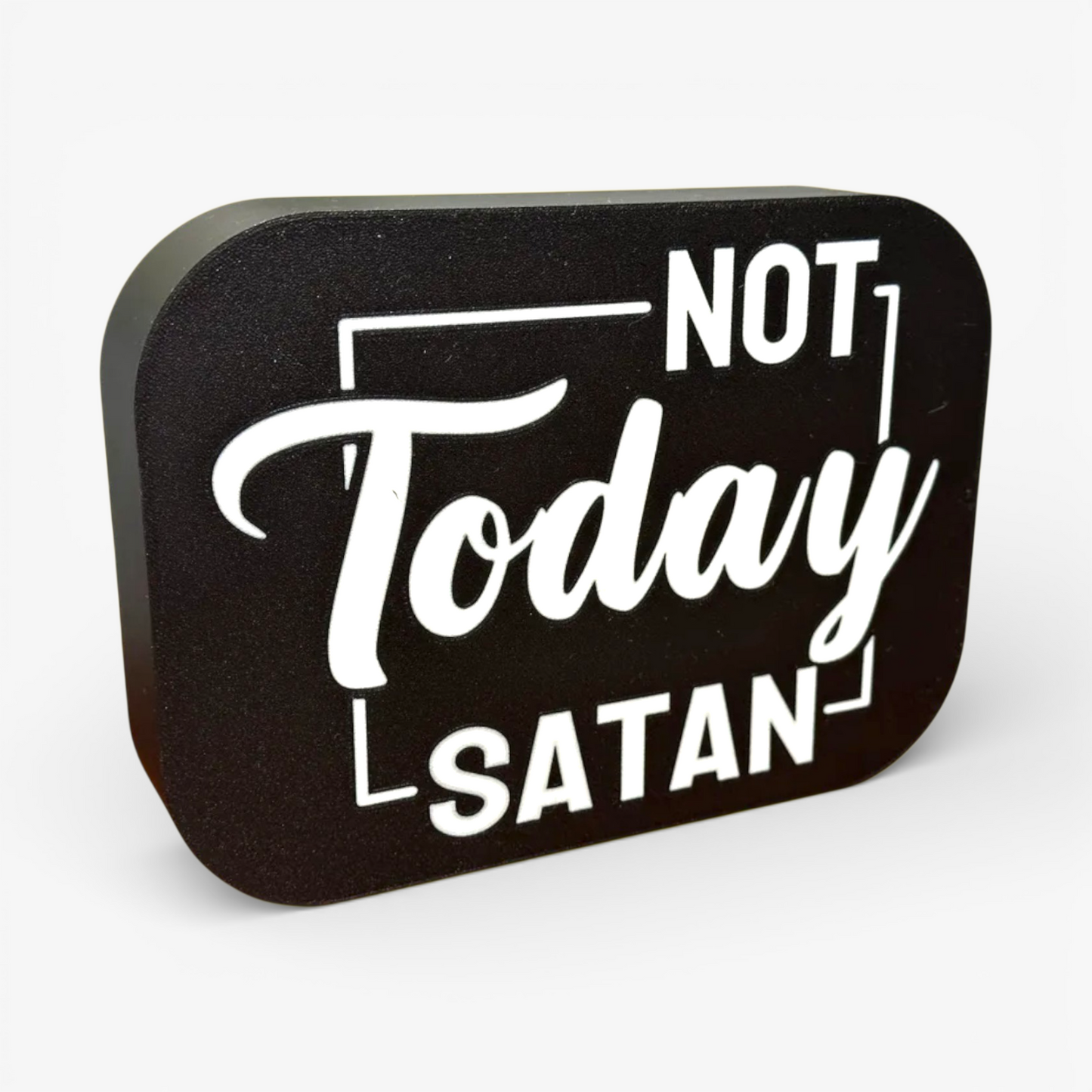 Not Today Satan Kirche Lampe