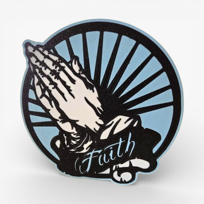 Faith betende Hände blau Kirche Lampe