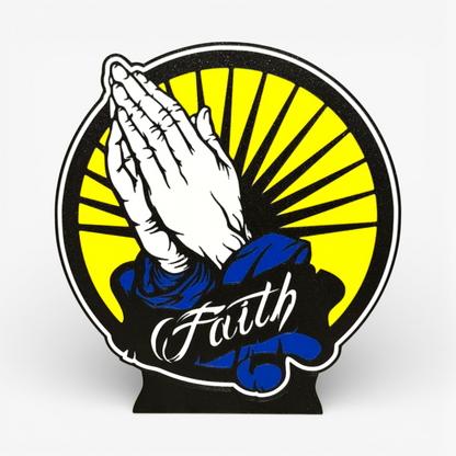 Faith betende Hände gelb Kirche Lampe